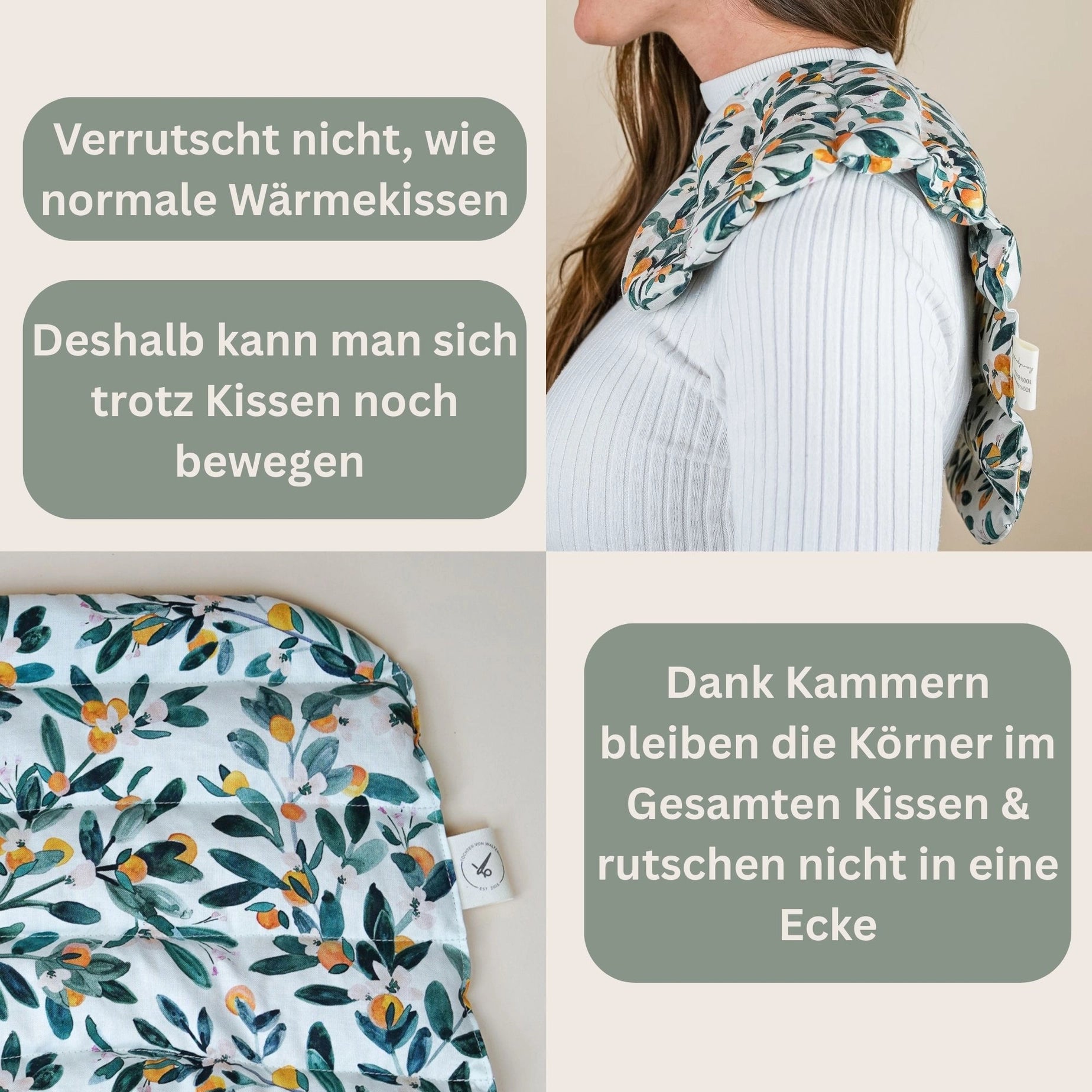 Nackenkissen Dinkelkissen Baumwolle