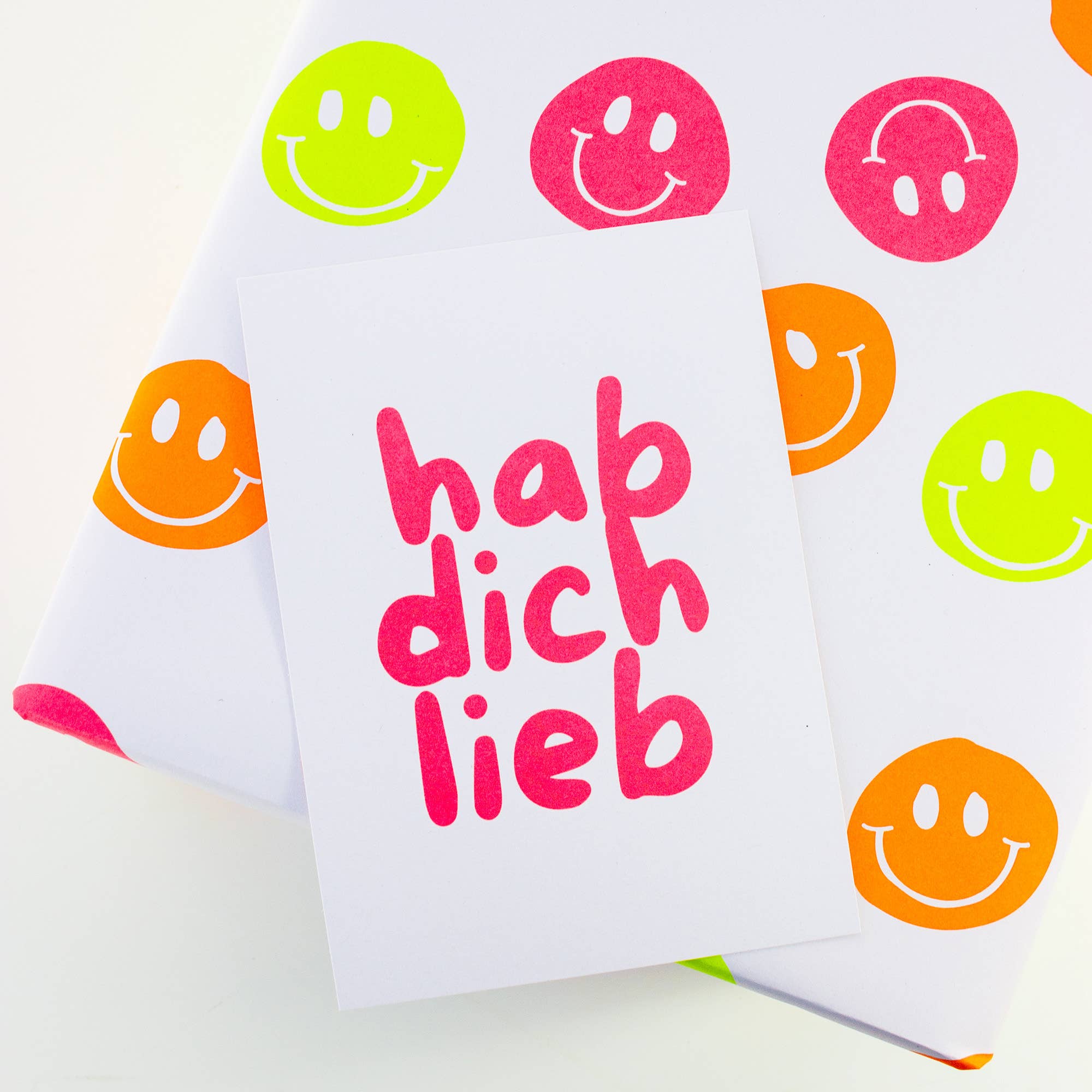 Postkarte "hab dich lieb" aus Recyclingpapier