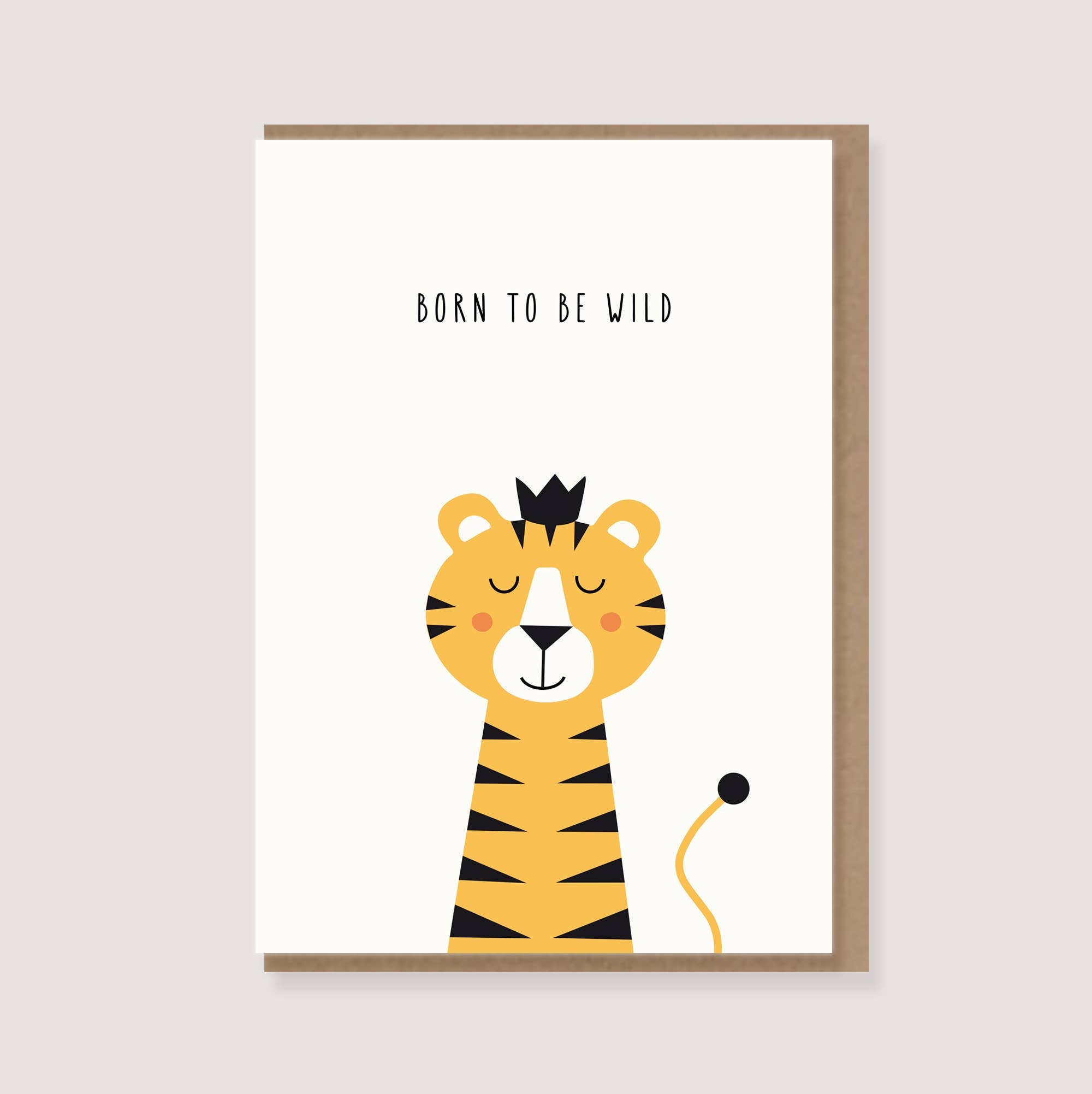 Klappkarte mit Umschlag - "Tiger - Born to be wild"