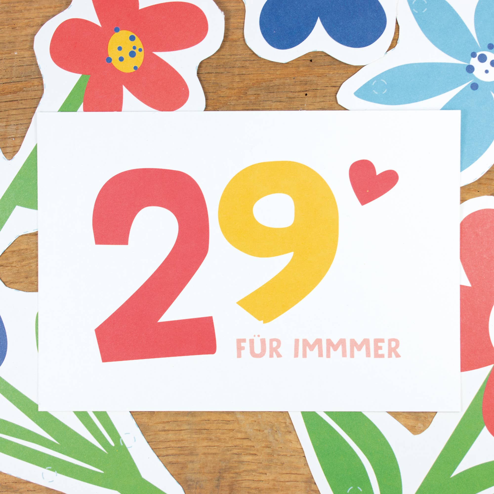 Postkarte "29❤️ für IMMMER" aus Recyclingpapier