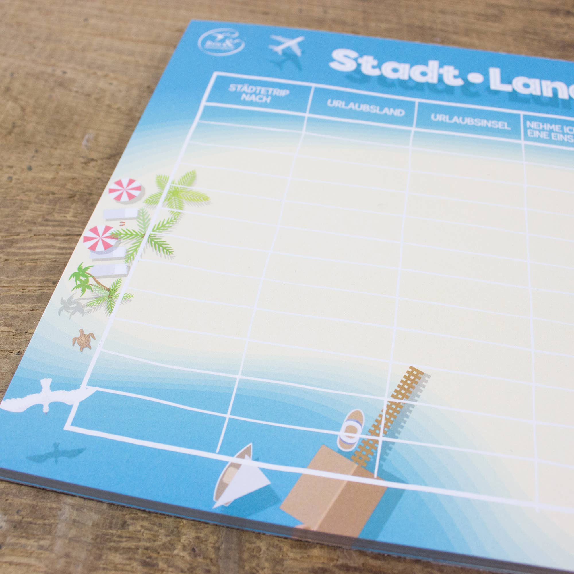 Spielblock Stadt, Land, Urlaub