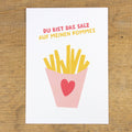 Postkarte "Salz auf meinen Pommes" aus Recyclingpapier