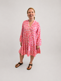 Kleid Langarm Musselin Leo Neon