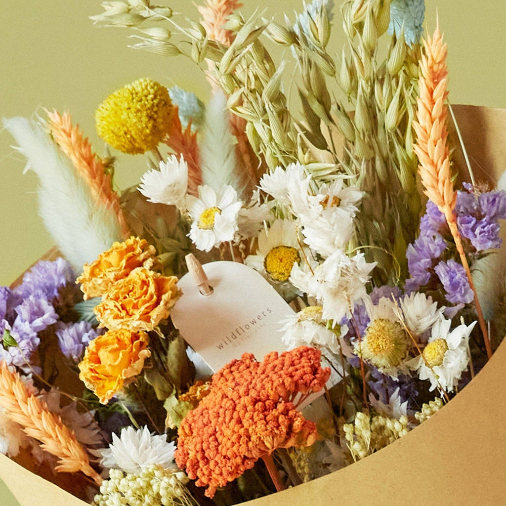 Getrocknete Blumen - Wiesenstrauß - Pastellfreude