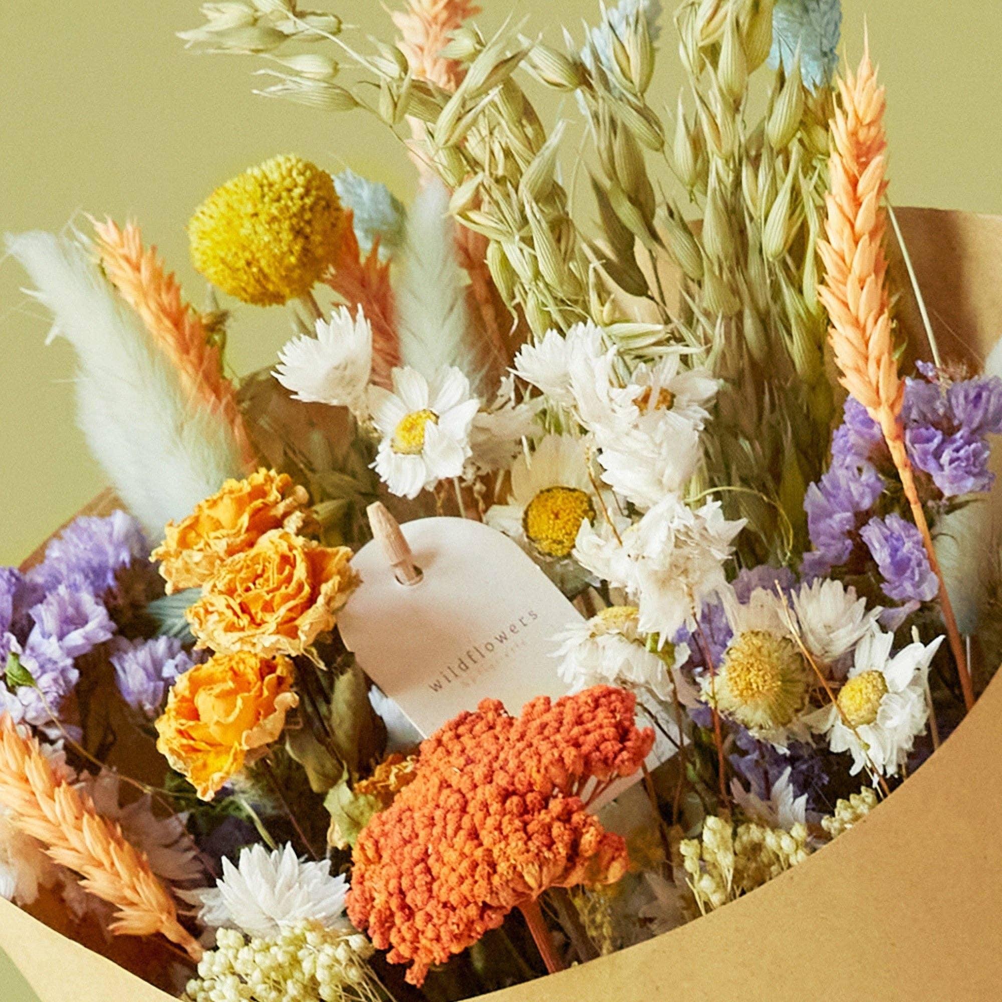 Getrocknete Blumen - Wiesenstrauß - Pastellfreude