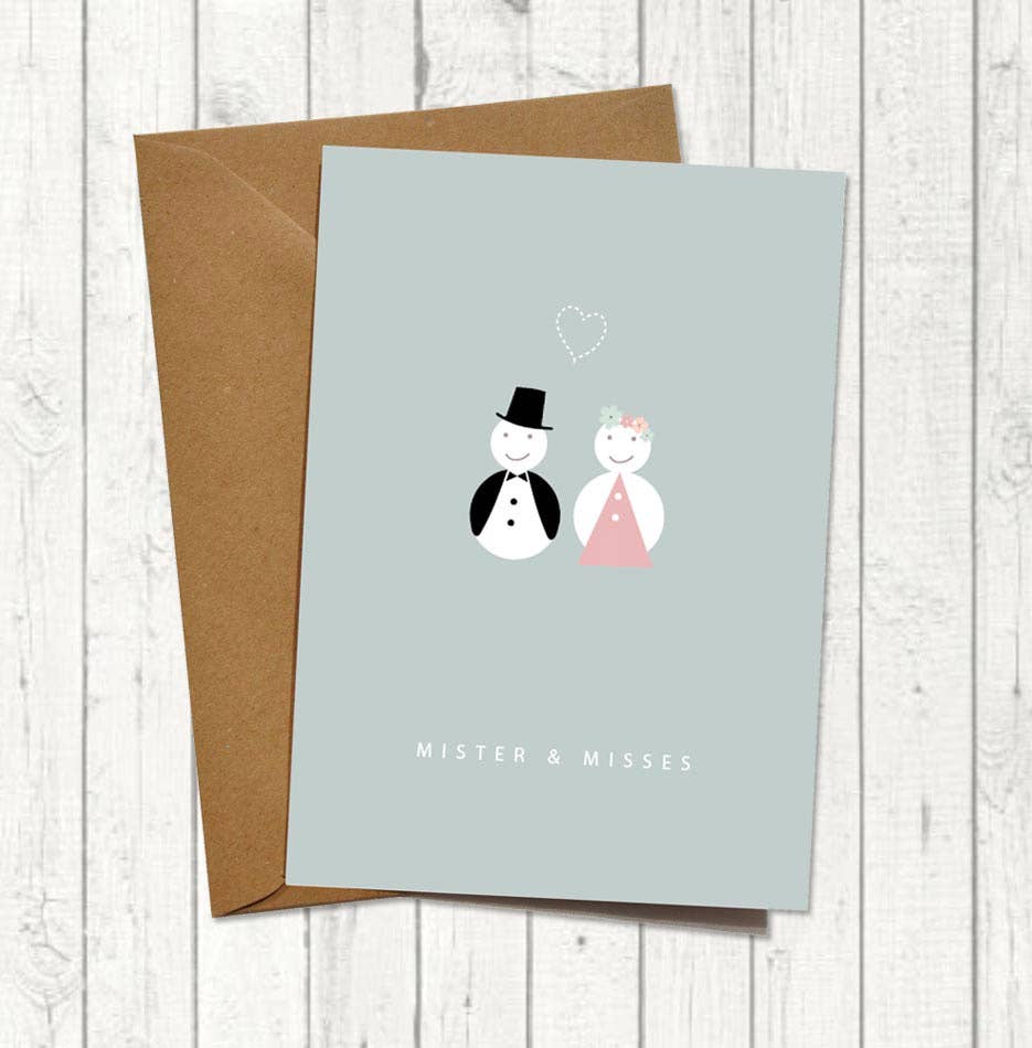 Klappkarte "Mister & Misses"