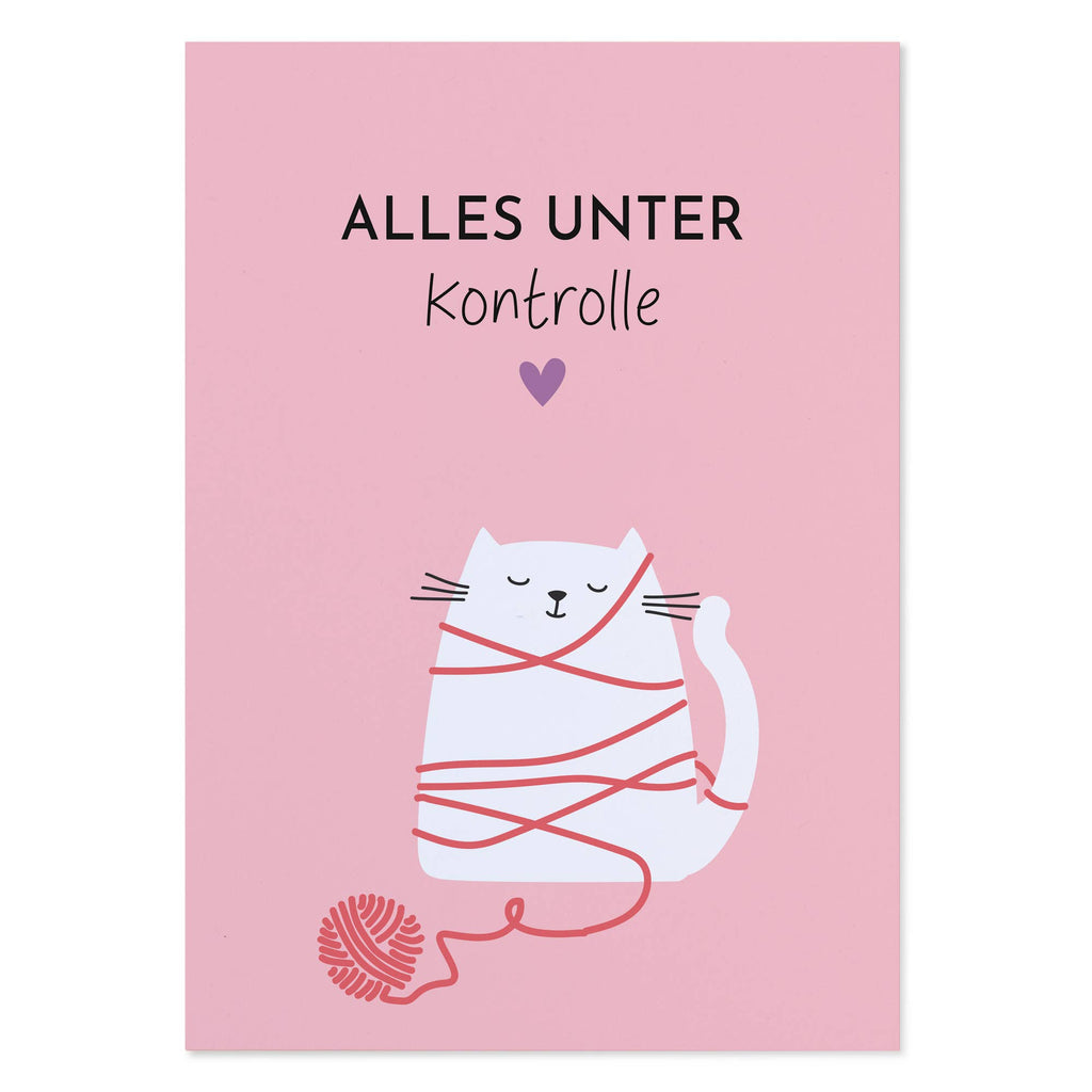 Lustige Postkarte mit Spruch „Alles unter Kontrolle“