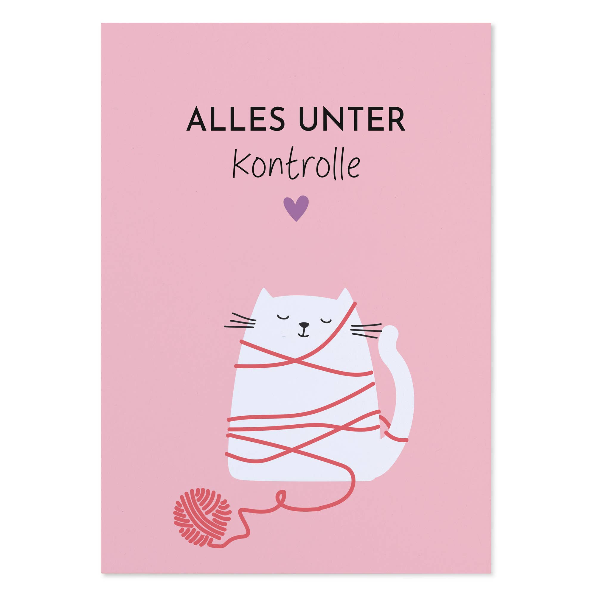 Lustige Postkarte mit Spruch „Alles unter Kontrolle“