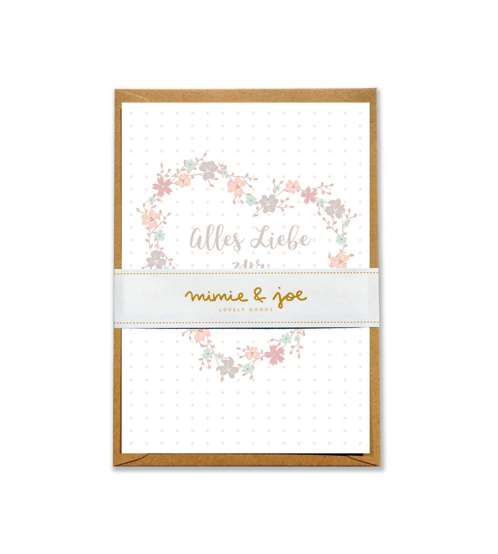 Klappkarte "Alles Liebe zur Hochzeit"