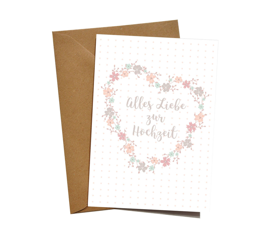 Klappkarte "Alles Liebe zur Hochzeit"