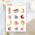 Fruits - Aufkleberbogen A6