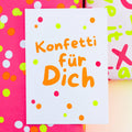 Postkarte "Konfetti für Dich" (Neon) aus Recyclingpapier