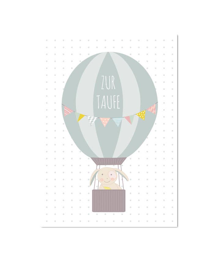 Klappkarte "Taufe Ballon"