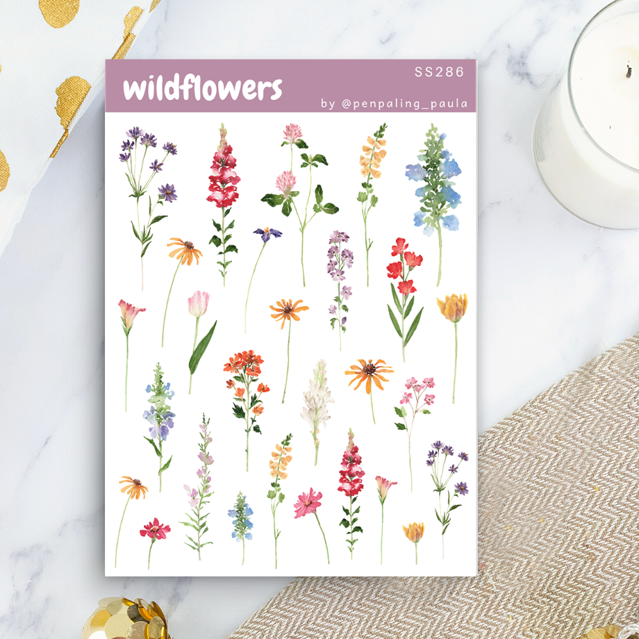 Wildblumen - Aufkleberbogen