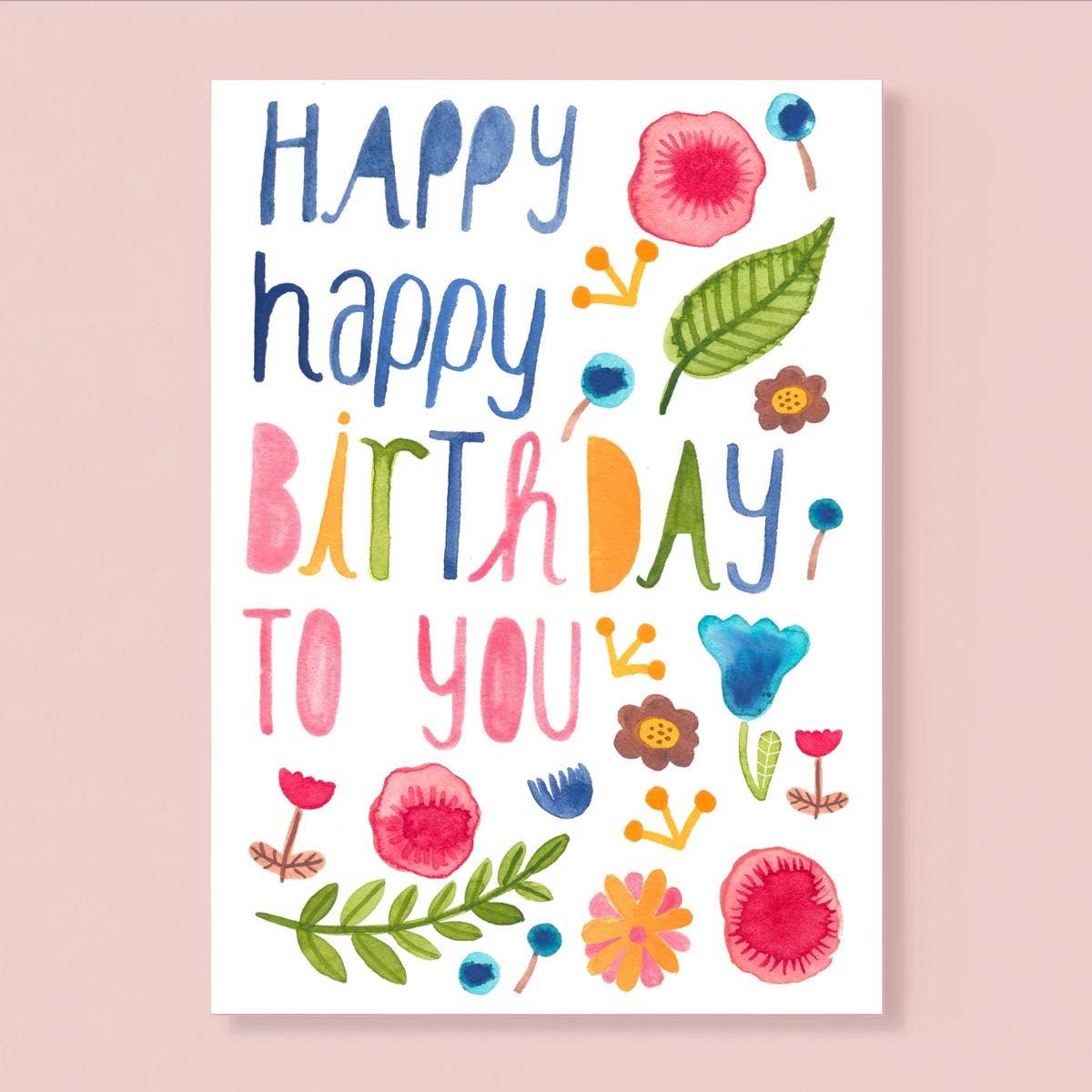 Postkarte *Happy Happy Birthday*