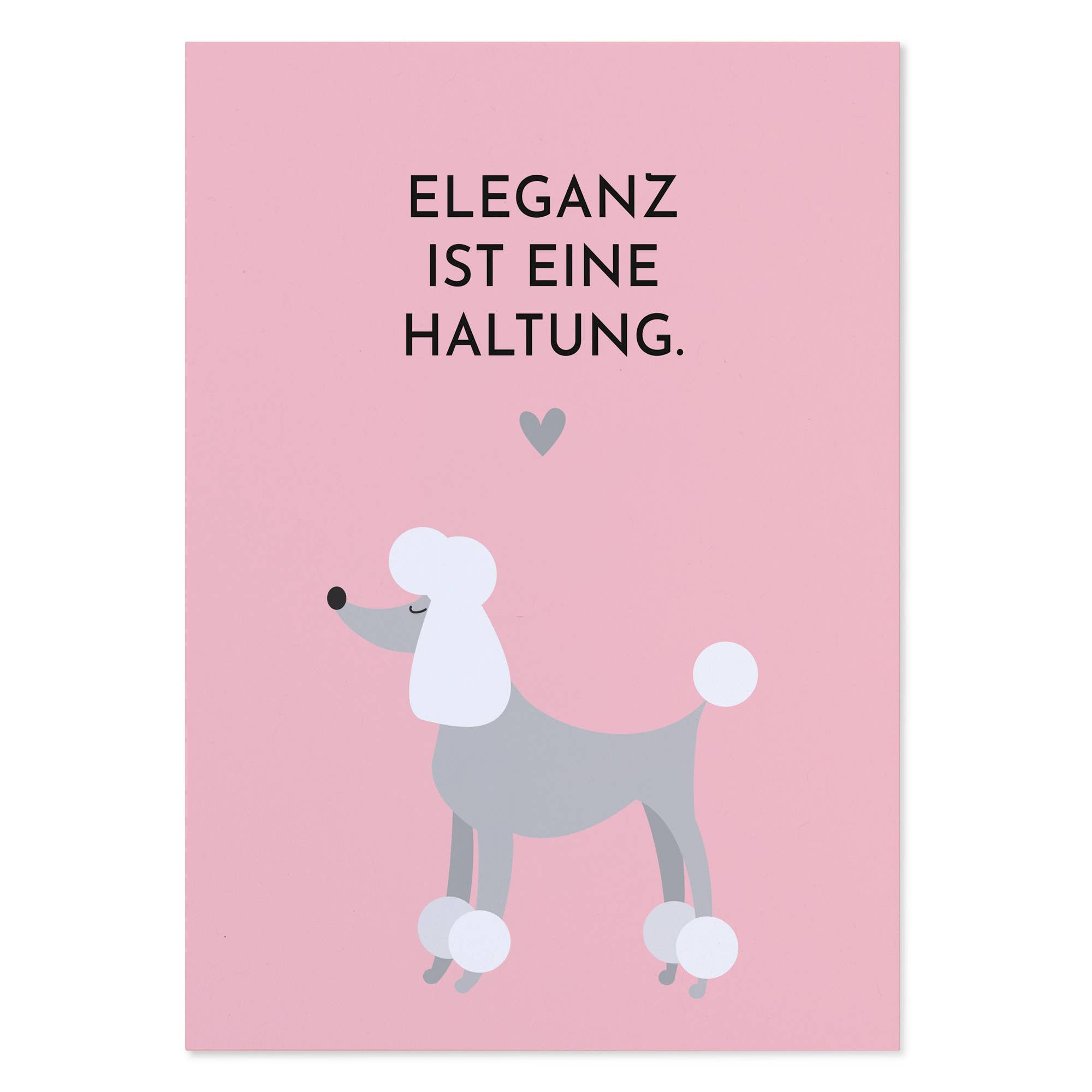 Postkarte mit Spruch „Eleganz ist eine Haltung“