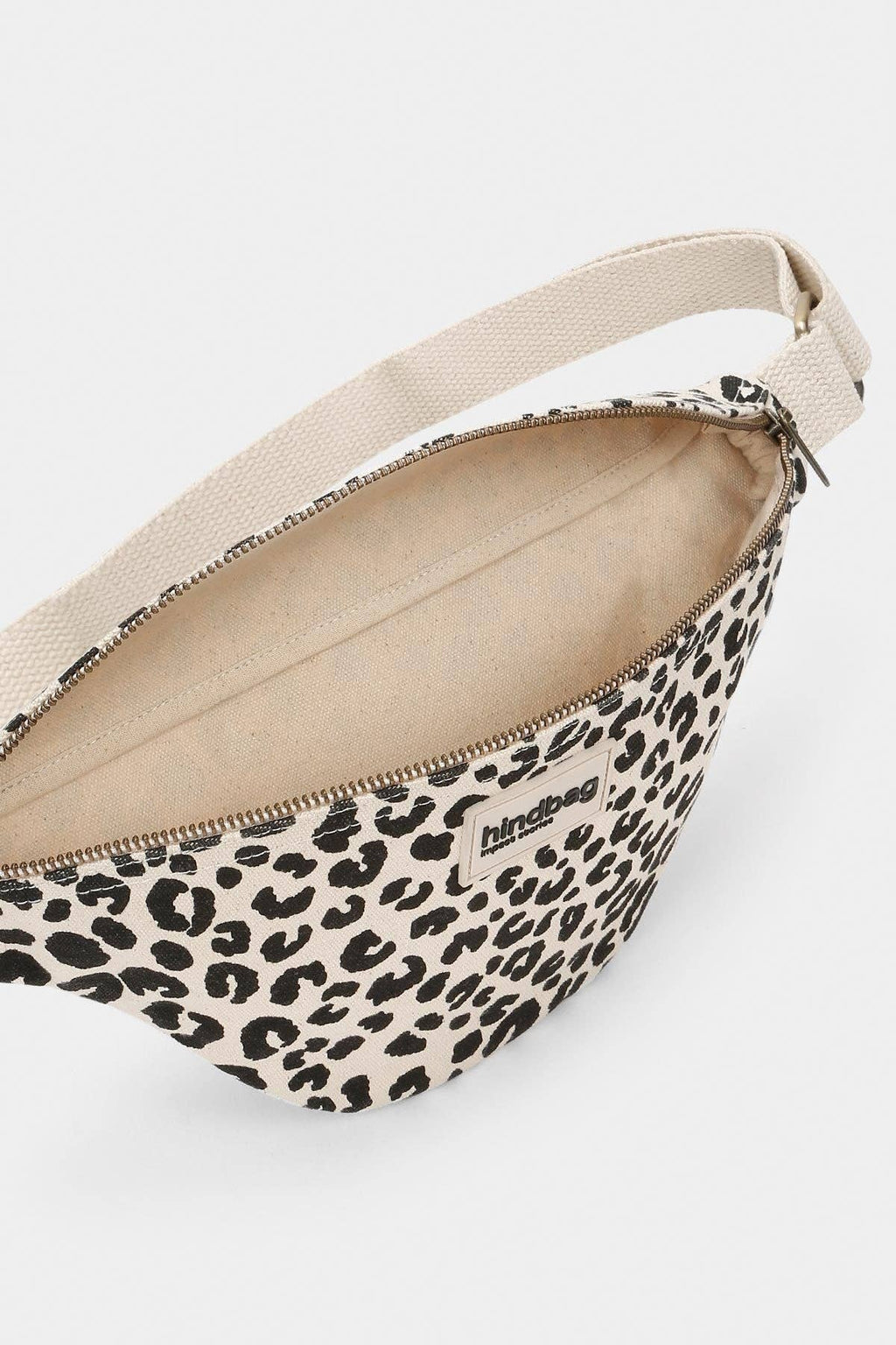 Hindbag Olivia Bauchtasche in Ecru mit Leopardenmuster