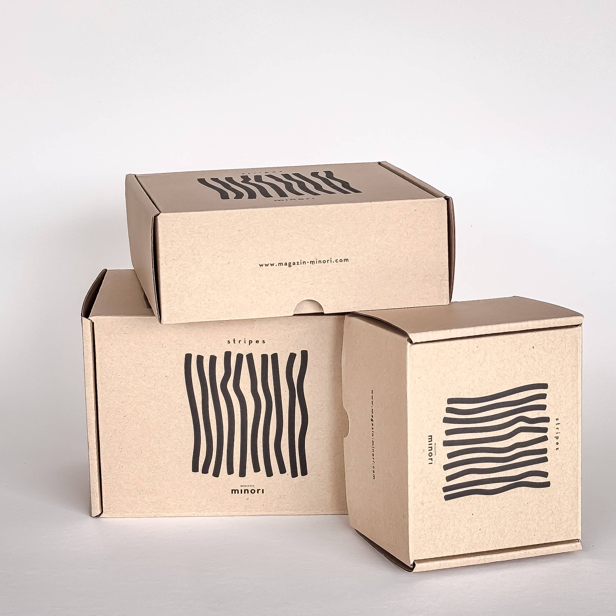 Magazin Minori Vase Stripes - vulcano black