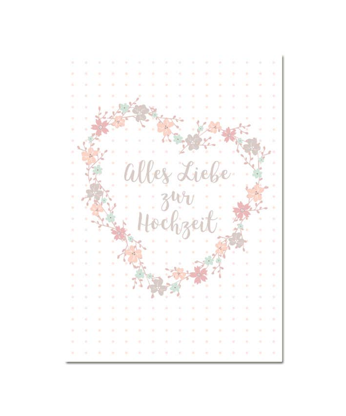 Klappkarte "Alles Liebe zur Hochzeit"