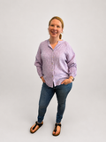 Bluse mit Herzchen Flieder