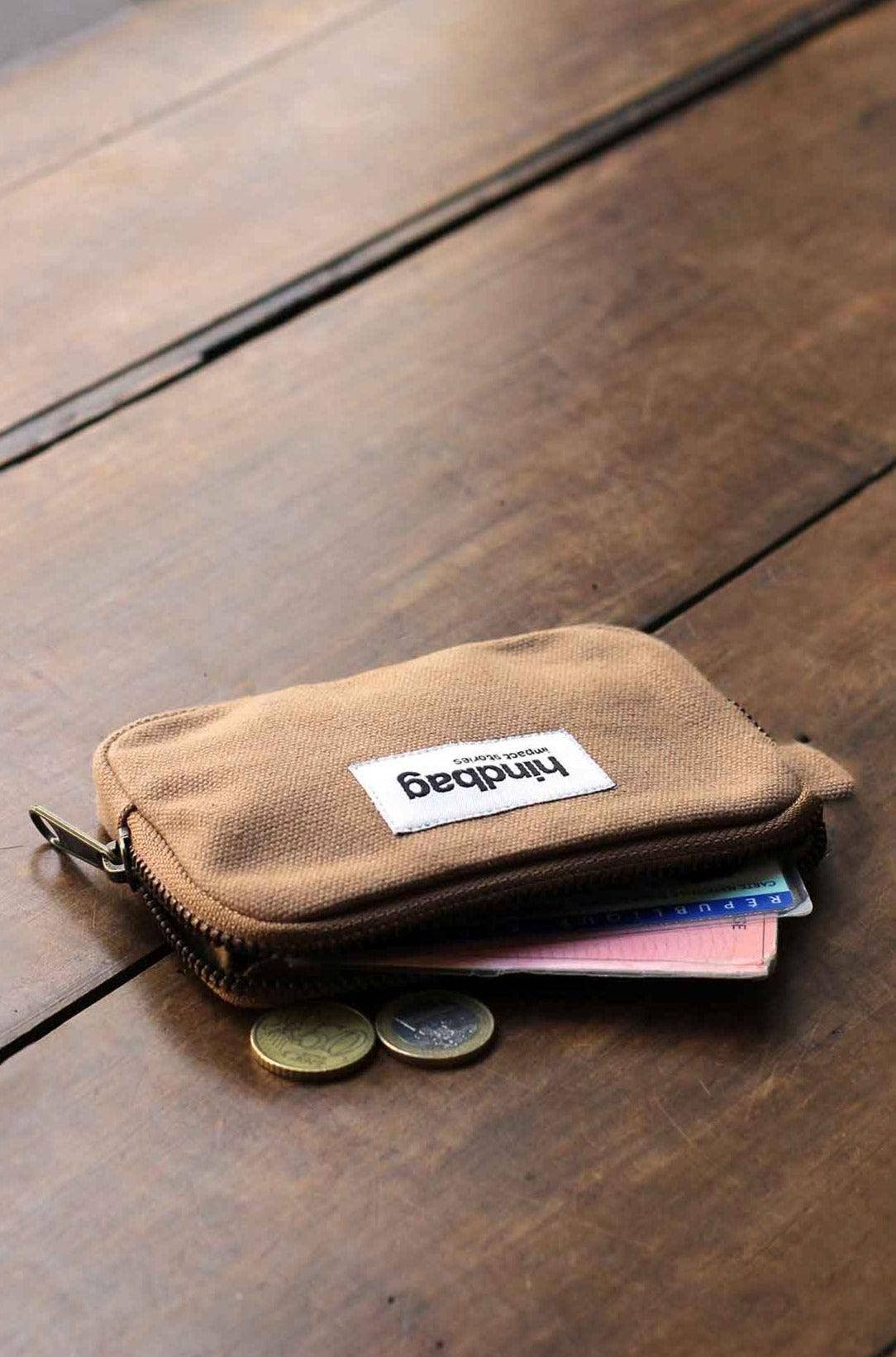 Hindbag Lili Geldbörse aus Zimt mit Reißverschluss