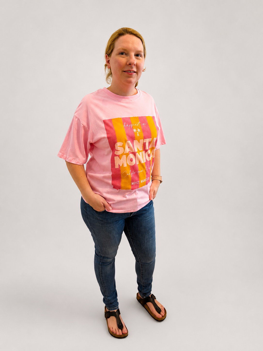 T-Shirt Santa Monica rosa