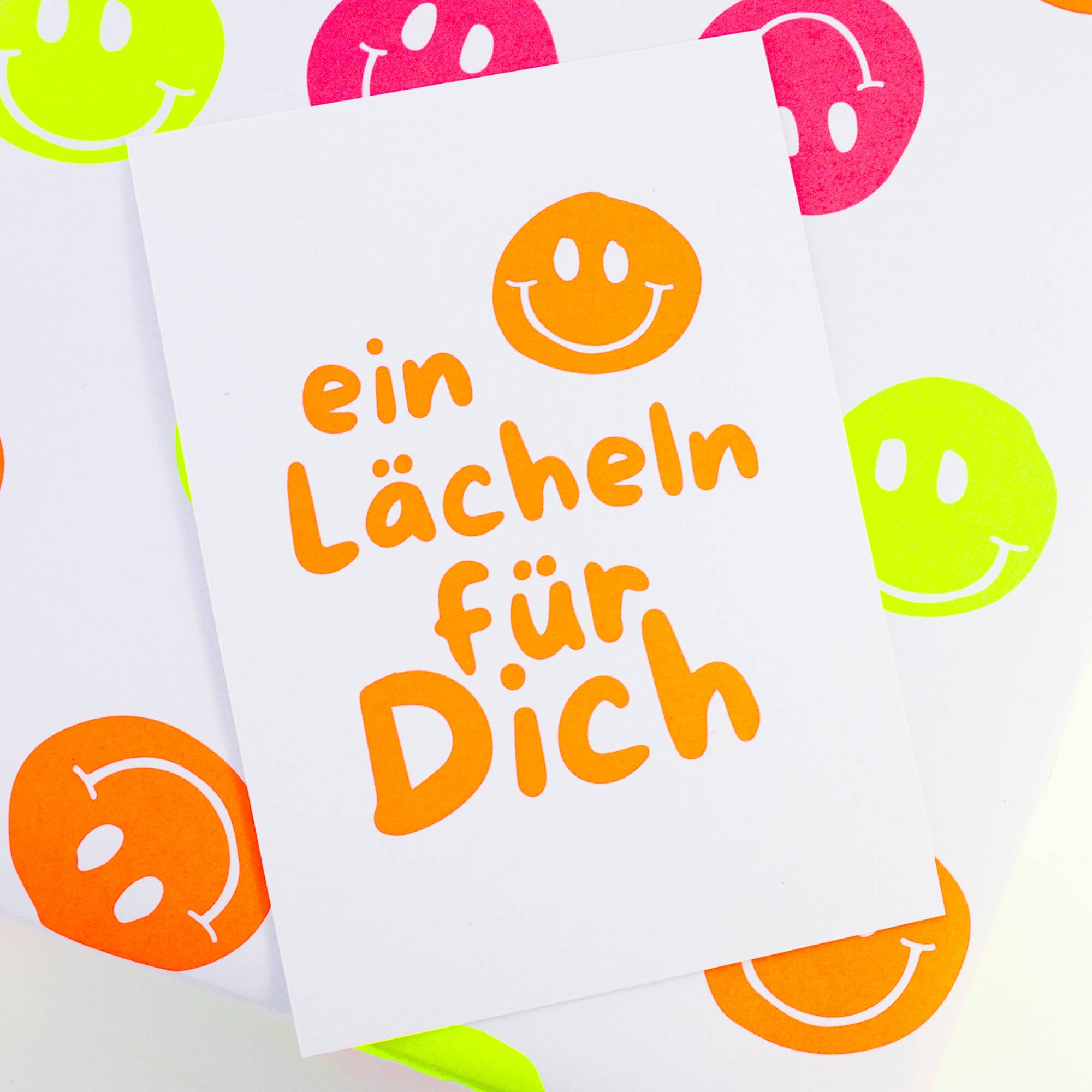 Postkarte "ein Lächeln für dich" aus Recyclingpapier