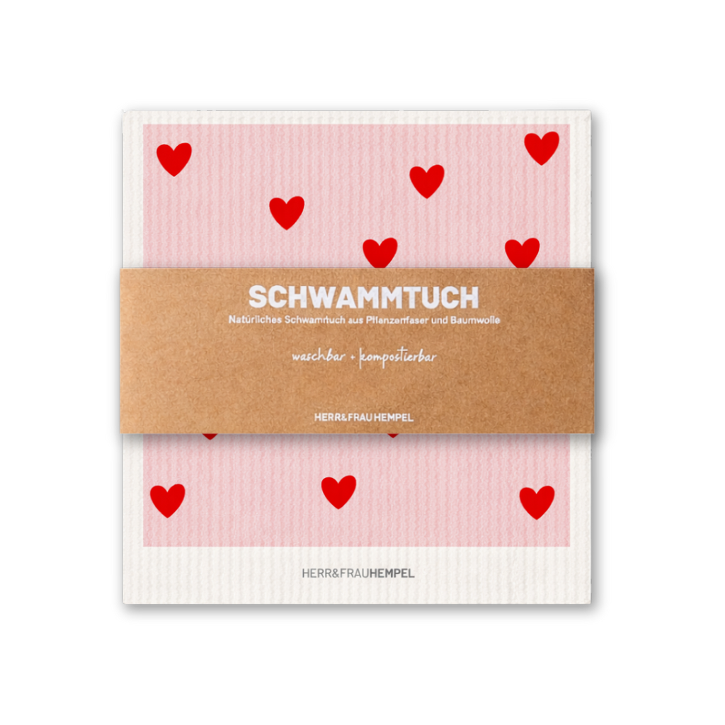 Schwammtuch Herzen