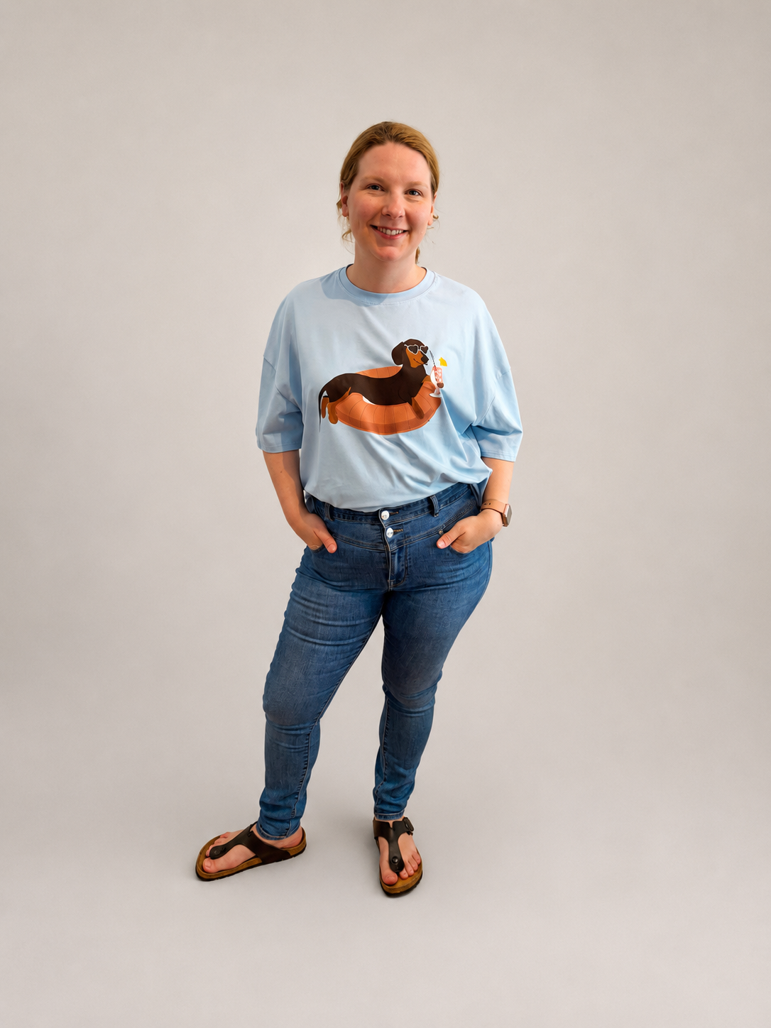 Shirt blau Dackel