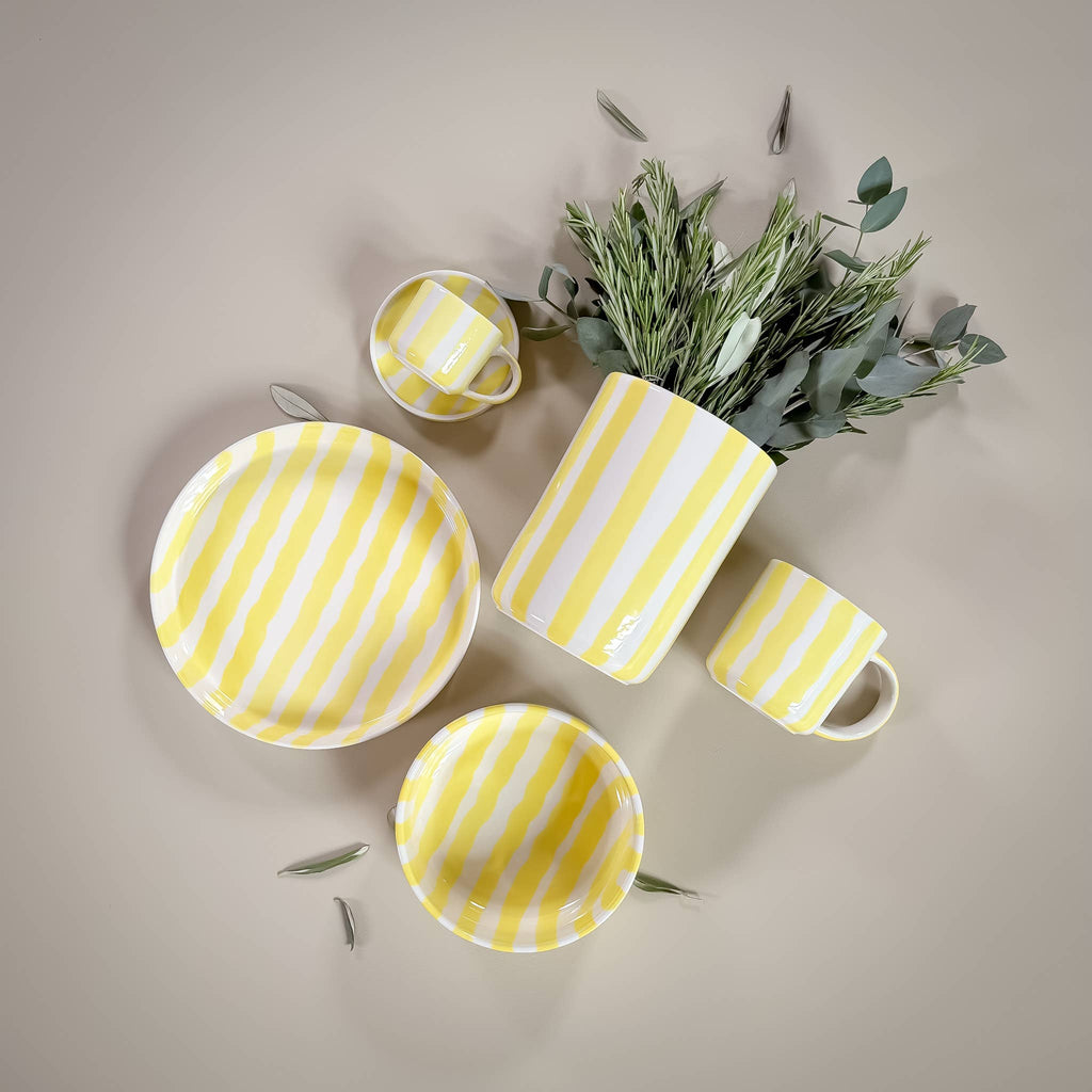 Magazin Minori Vase Stripes - spiaggia yellow