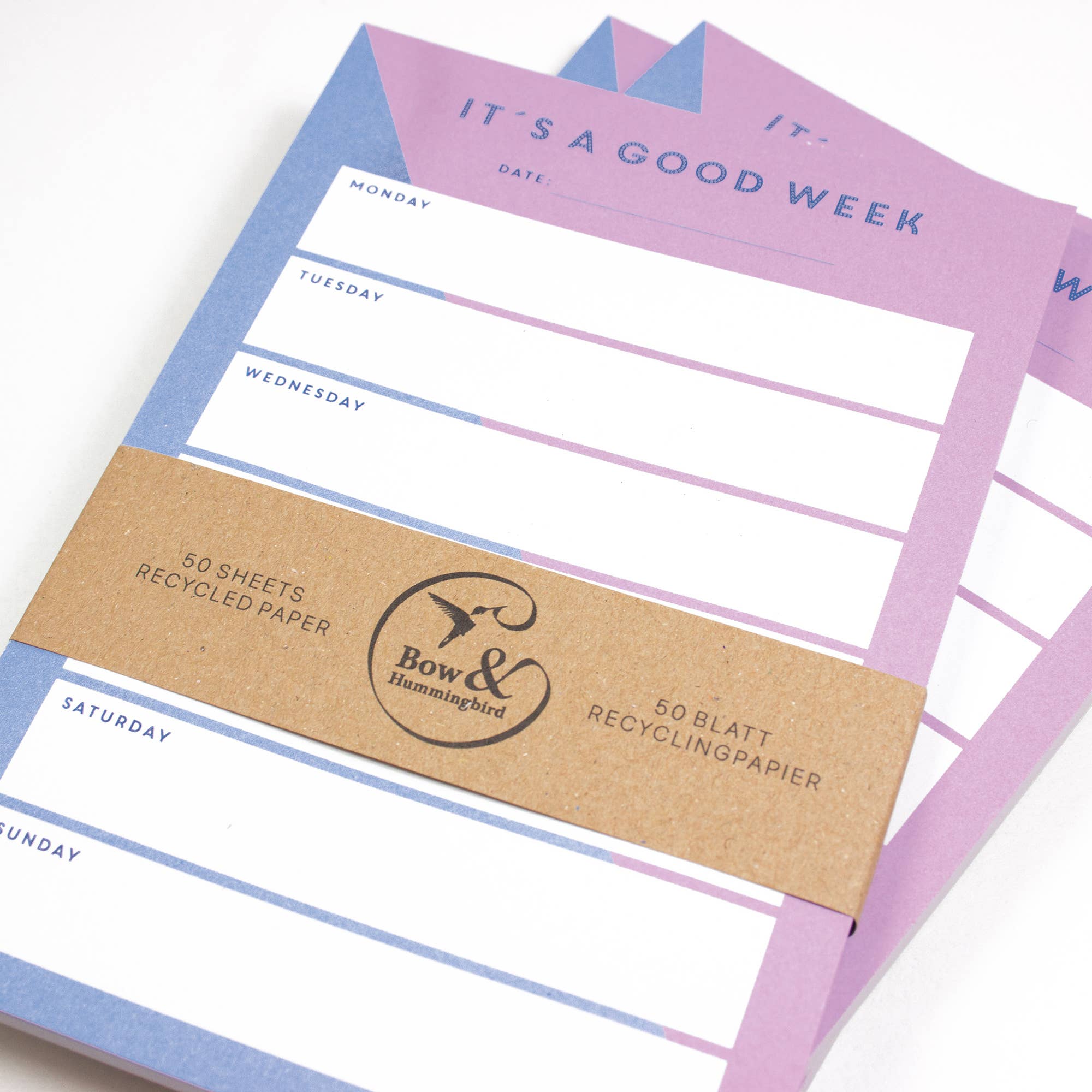 Notizblock „It´s a good Week“ aus Recyclingpapier