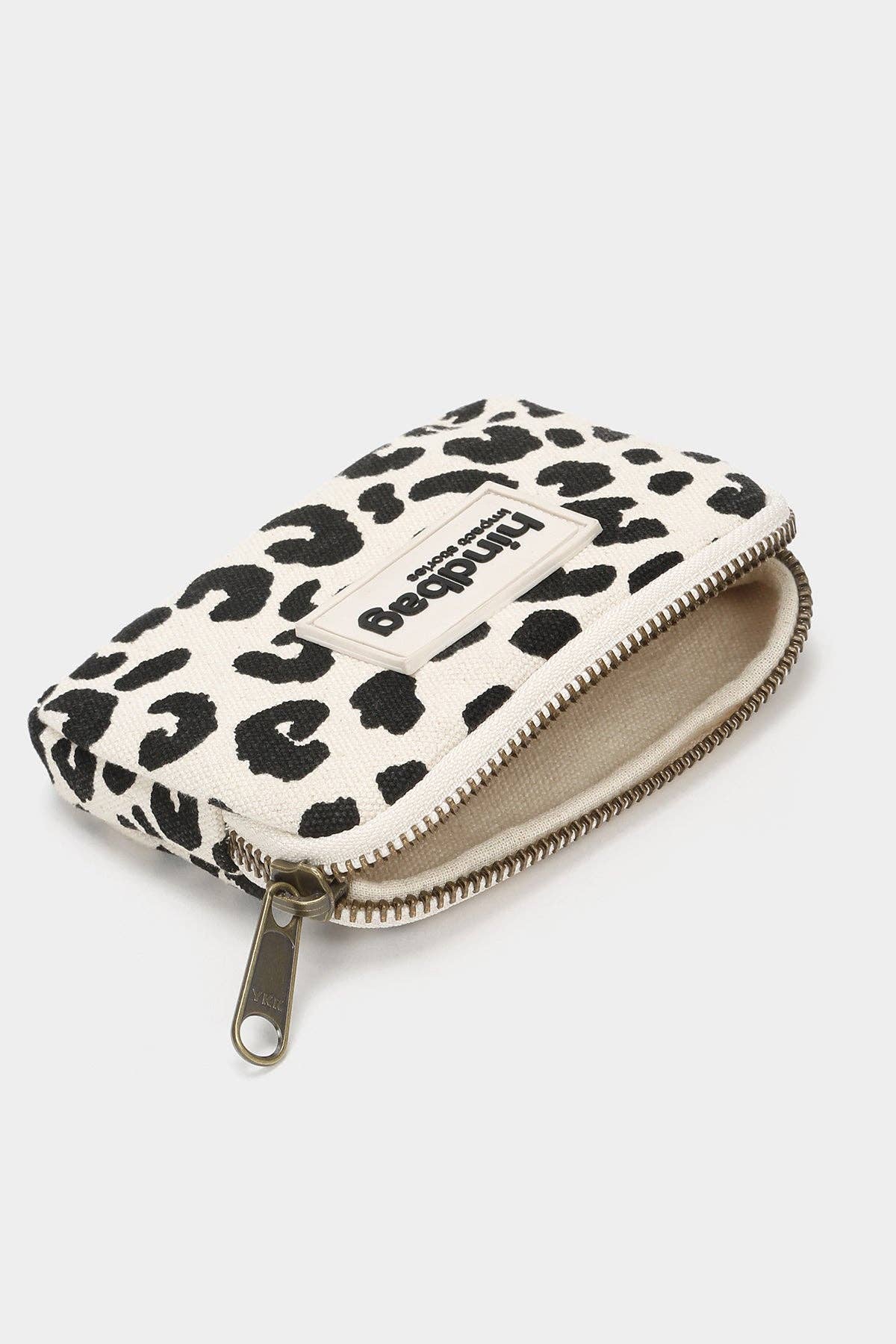 Hindbag Lili Leopard Portemonnaie in Ecru