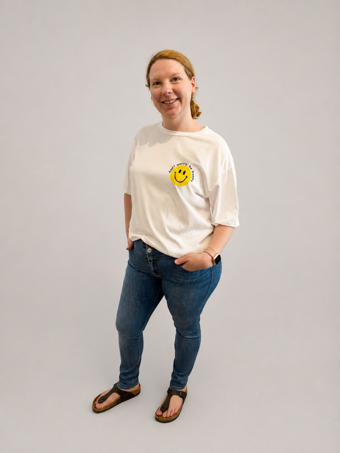 T-Shirt weiß Smileys