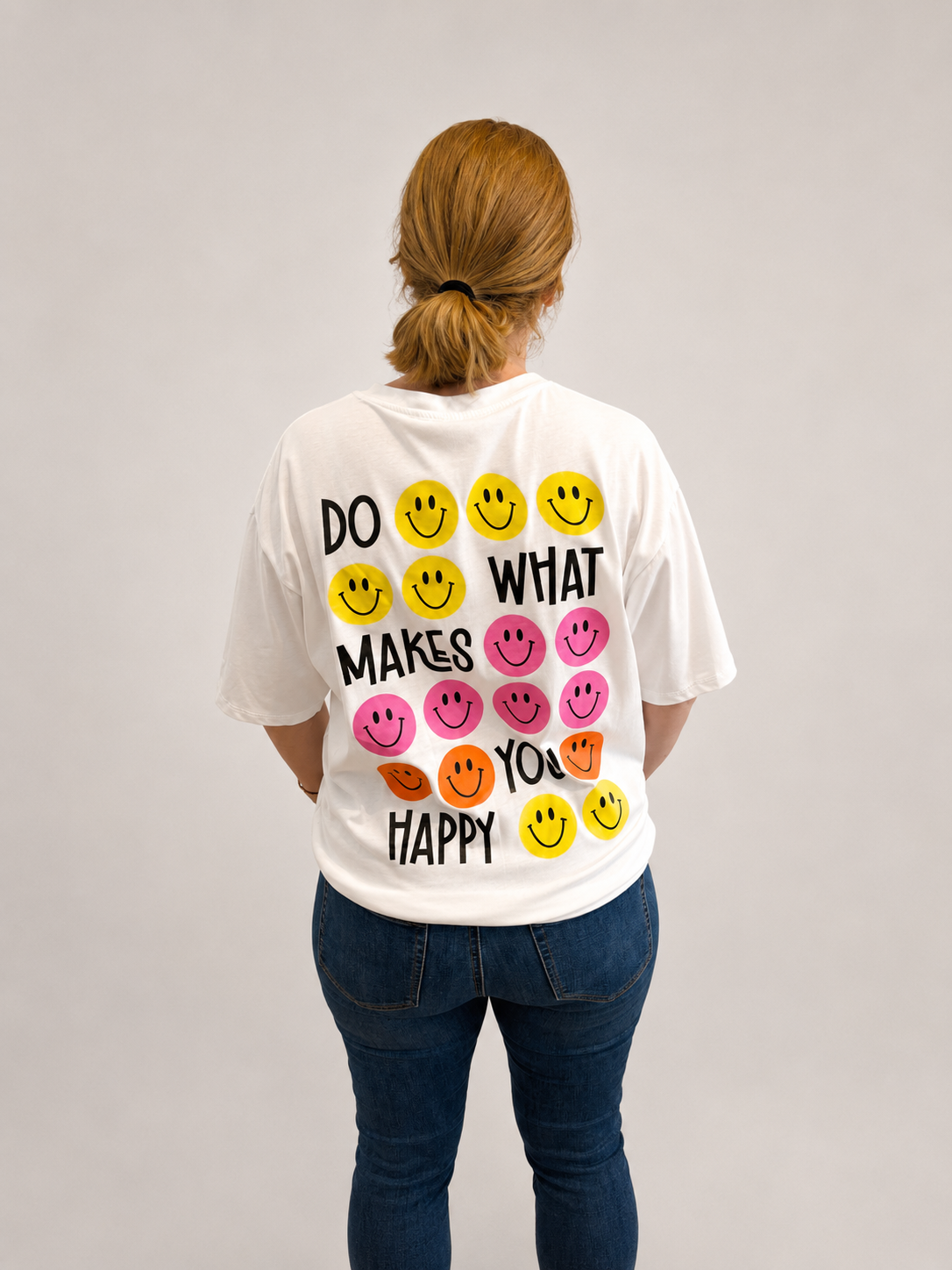 T-Shirt weiß Smileys