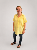 Bluse kurzarm gelb