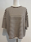 Streifenshirt braun/weiß