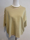 Streifenshirt grün/creme