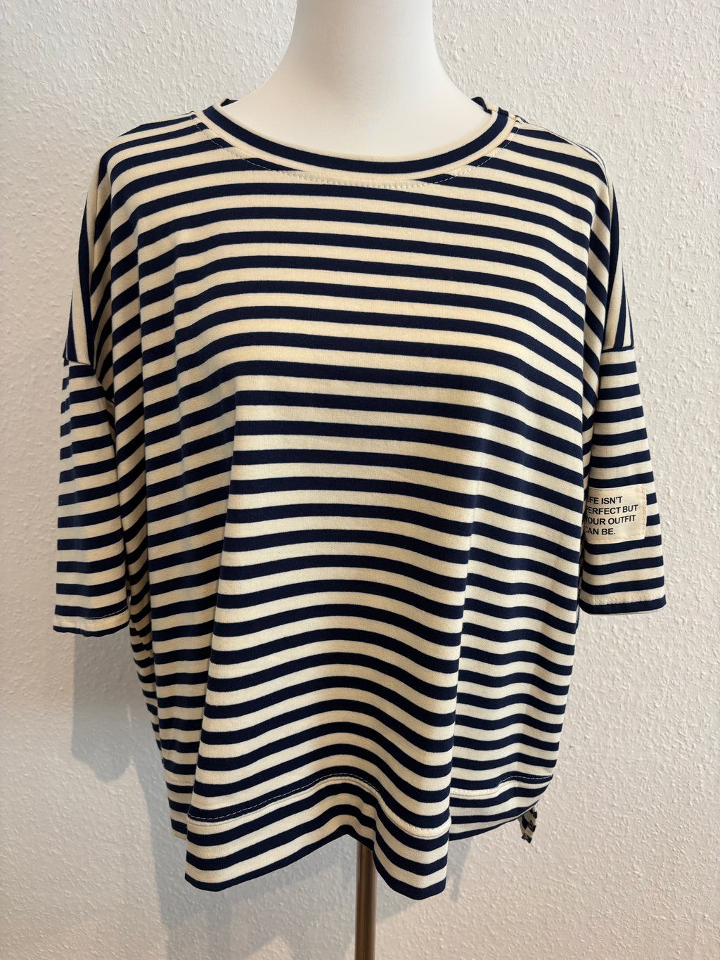 Streifenshirt dunkelblau/weiß