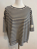 Streifenshirt dunkelblau/weiß