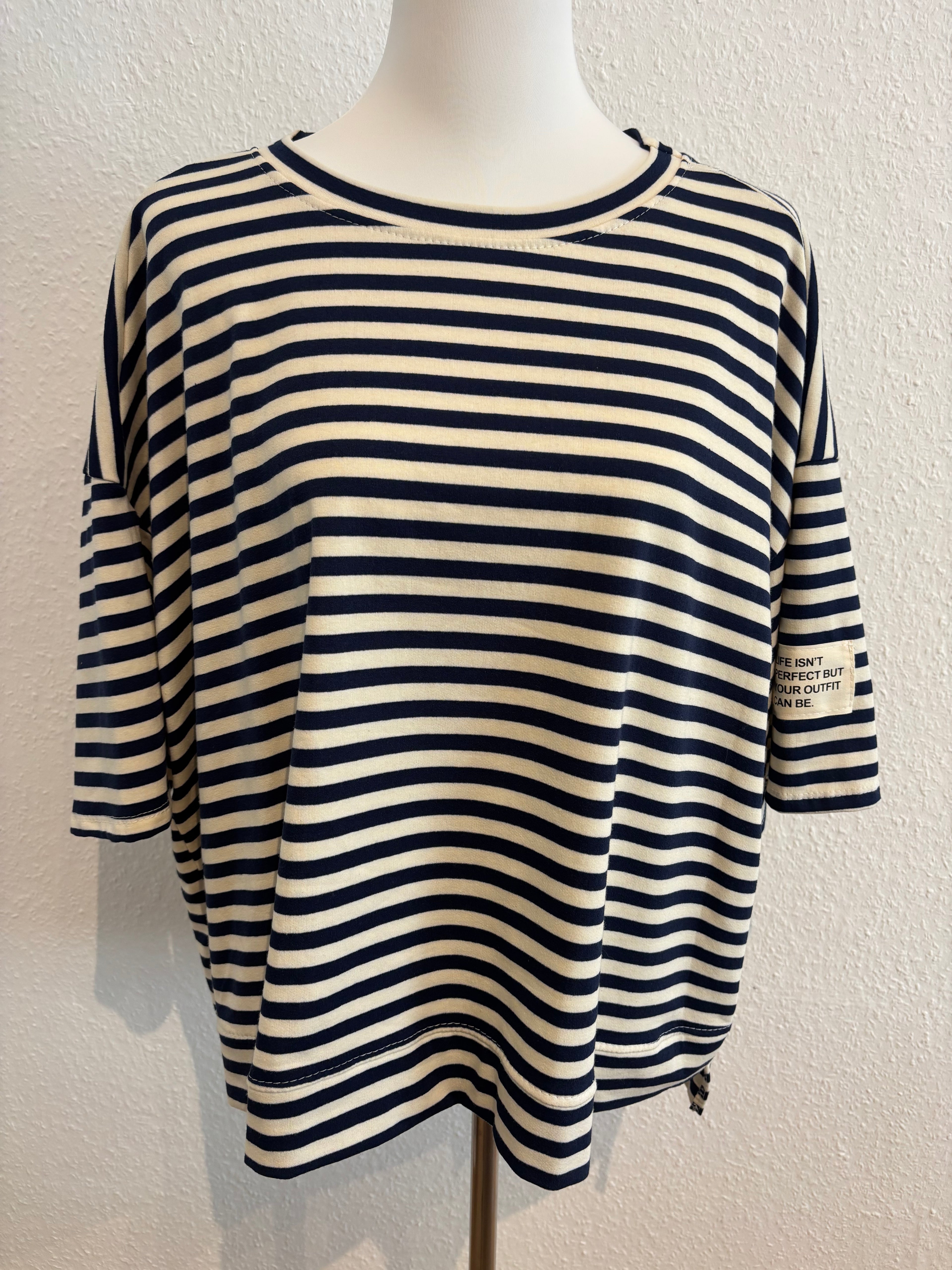Streifenshirt dunkelblau/weiß