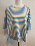 Streifenshirt hellblau/creme