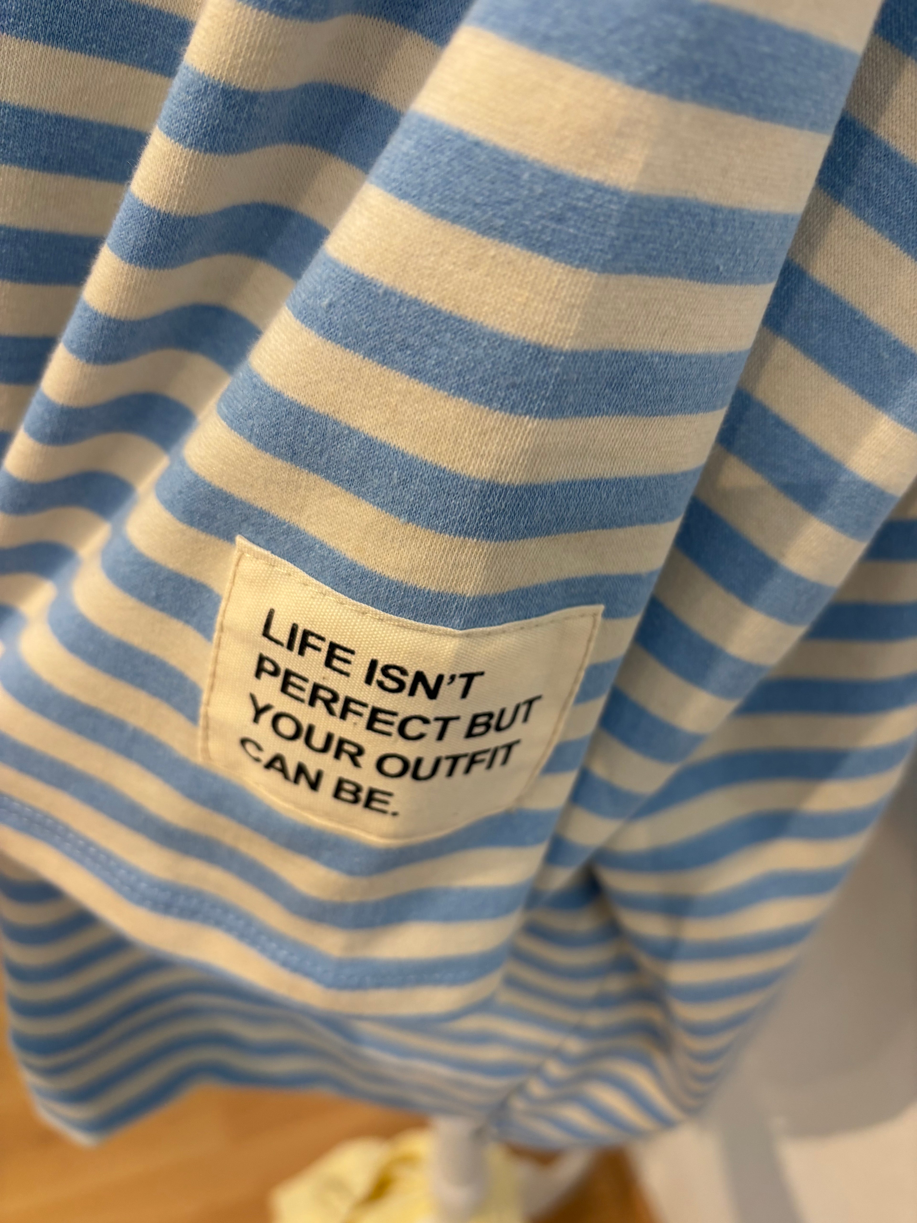 Streifenshirt hellblau/creme