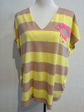 Shirt Blockstrifen gelb/taupe L`amour