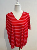 Shirt dünne Streifen rot/rosa