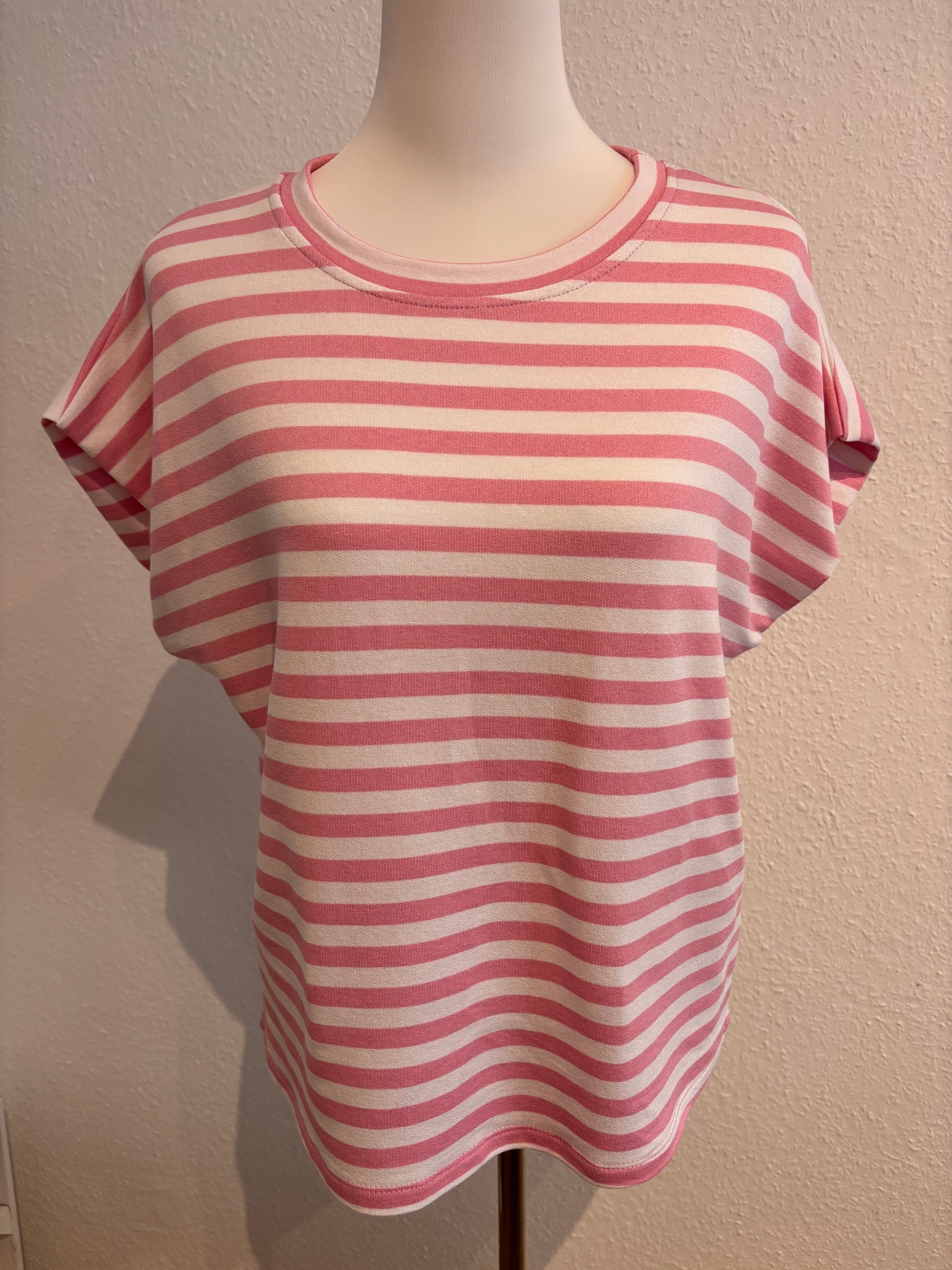 Streifenshirt rosa/weiß