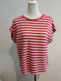 Streifenshirt pink/weiß