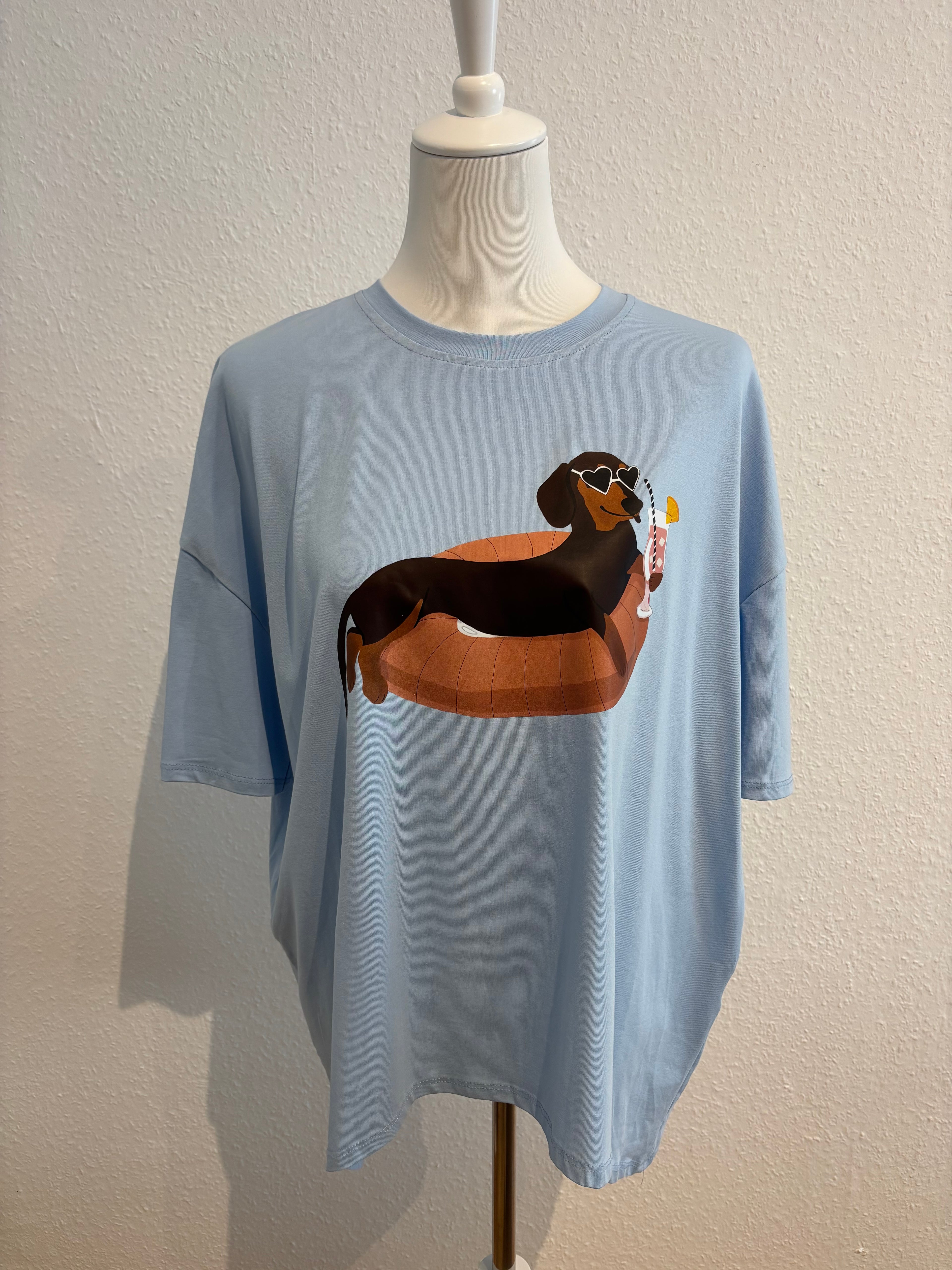 Shirt blau Dackel