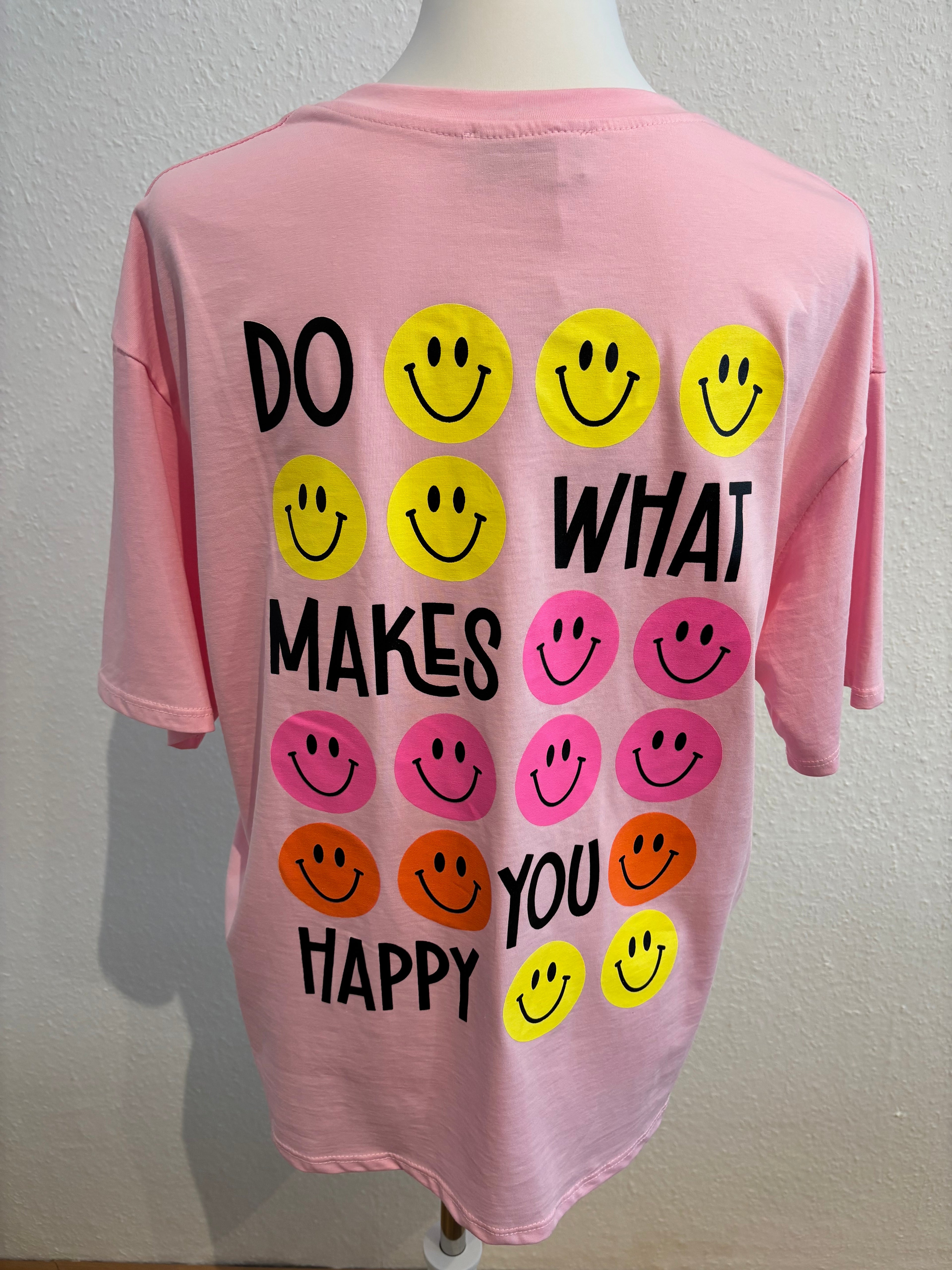 T-Shirt rosa Smileys