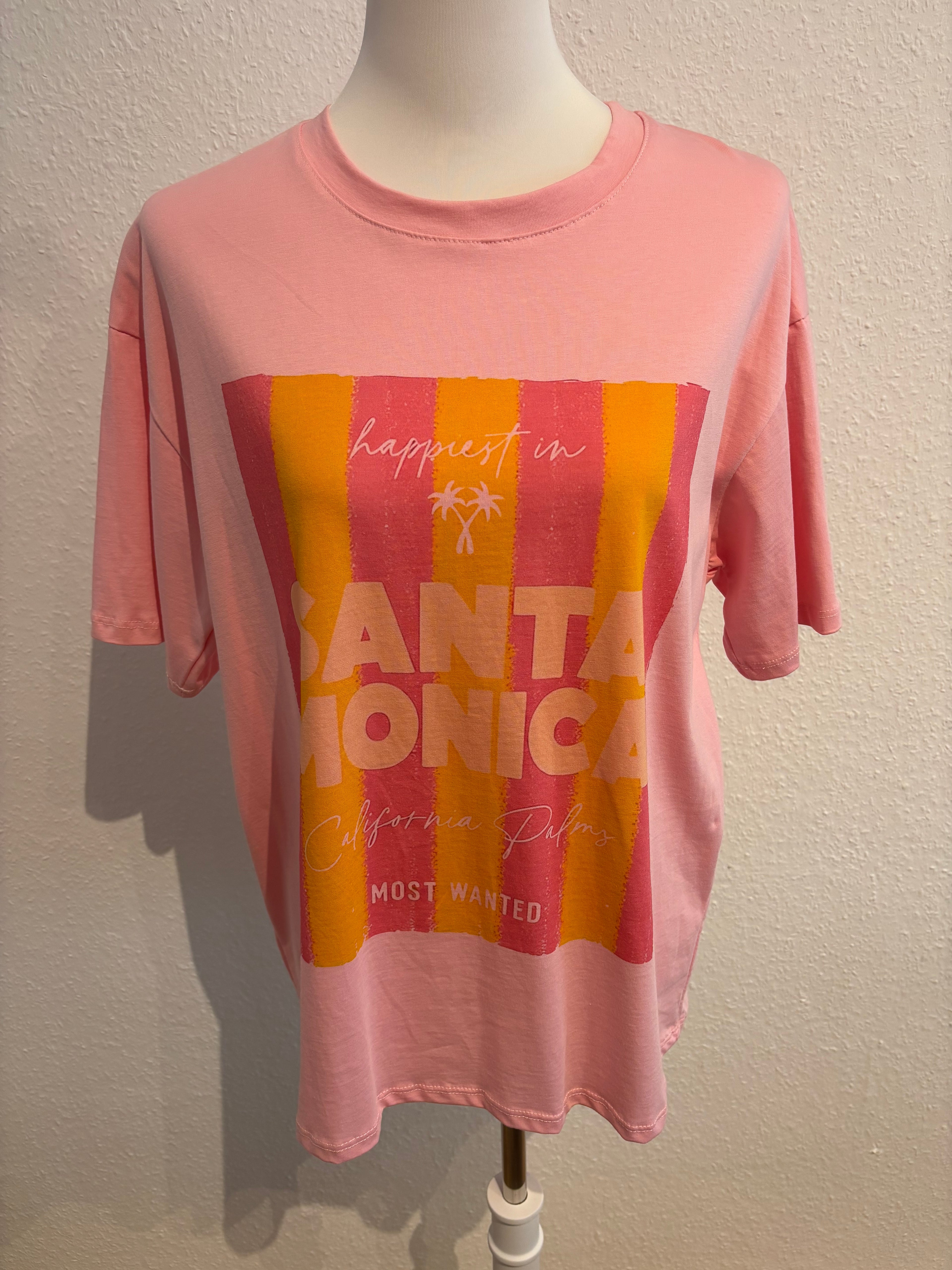 T-Shirt Santa Monica rosa