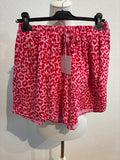 Musselin Shorts Leo rot/rosa